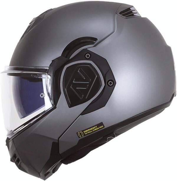 LS2, Casco de moto modular ADVANT Matt Titanium, XL - Imagen 4
