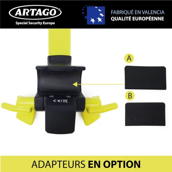 ARTAGO 870 Antirrobo para Coche, Gama Alta, Barra Antirrobo 2 en 1 con/sin Alarma de 120dB + LED, Bloqueo de Volante Más Seguro y Disuasorio en un Radio, Mejor Barra Antirrobo para Auto y Autocaravana - Imagen 2