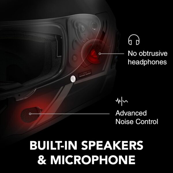 Sena Stryker Casco integral ECE Bluetooth, Sonido de Harman Kardon, visor solar y sistema de intercomunicación Mesh integrado / MP3 / Control por voz - Imagen 5