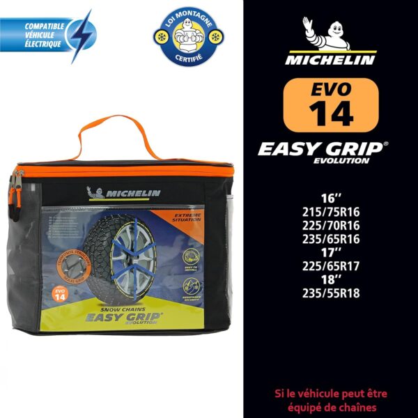 MICHELIN 008314 Easy Grip Evolution Cadena de Nieve Compuesta, EVO 14 - Imagen 6